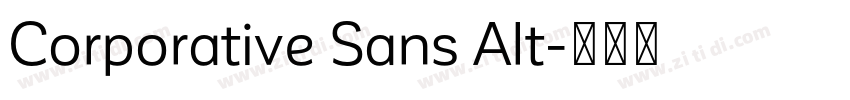 Corporative Sans Alt字体转换